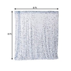 DUSTY BLUE 8×8 ft Big Payette Sequined BACKDROP CURTAIN Party Events Decorations