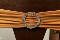 20 Lot GOLD Spandex CHAIR Sash SILVER BUCKLE SLIDER Belt WEDDING PARTY SHOWER