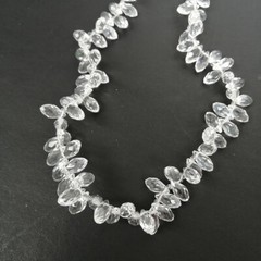 200Pcs 6*12mm Waterdrop Chandelier Crystal Pendant Glass Pendant Prism Bead DIY