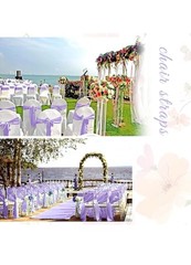 27 Satin Chair Sashes Banquet Chair Cover Bows Wedding Party Kitchen lavender