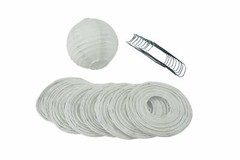 4″ Gray / Grey Round Paper Lantern, Even Ribbing, Hanging Decoration (10 Pack)