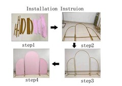 Wedding Arch, Sturdy Carbon Steel Frame with High-Temperature Baked Paint, DIY