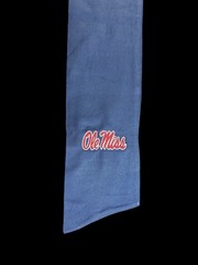 Ole Miss Hotty Toddy Cotton Wreath Sash (2 Logos) 24k Stitch