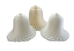 Vintage Wedding Bells Tissue Paper Honeycomb Decorations Set of 3 Bridal Shower