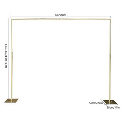 9.8*9.8 feet Heavy Duty Backdrop Stand Kit Support Shelf with Metal Steel Base