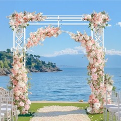 260cm Extra Large Wedding Arch Stand Heavy Duty Celebration Party Flower Rack US