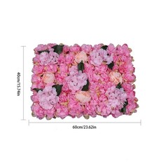 Artificial Flower Wall Panels Artificial Flowers Panels for Decoration 6PCS