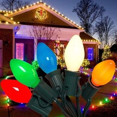 Couah C7 LED String Lights-25Ft Ceramic Vintage Multicolor Lights with 27 Col…