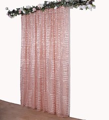 8ft x 8ft BLUSH Geometric Sequin Photo Backdrop CURTAIN Drape Panel Party Events