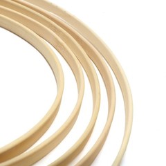 5 LIGHT BROWN Round Natural Wood Floral Hoops Wreaths Rings Party Decorations
