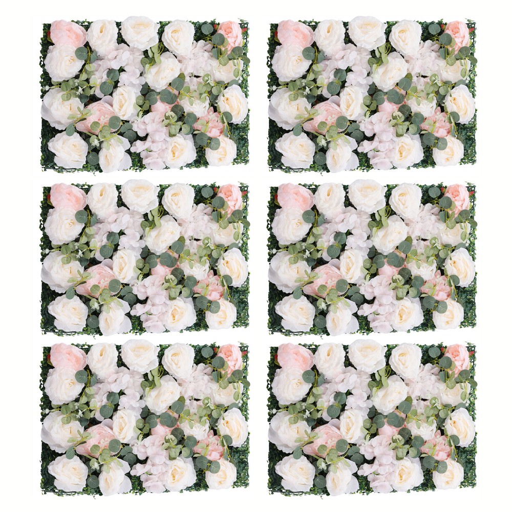 Flower Wall Panel 60 x 40 cm Rose Flower Backdrop Silk Fabric Floral Wall Mat