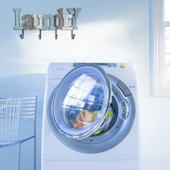 Morning View Wooden Laundry Sign with Hooks Decorative Hanging Word Signs Cut…