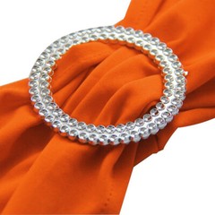 100 Spandex Stretch Chair Cover Sashes Bows Wedding Party (Orange)~FREE SHIPPING