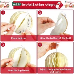 Nezyo 12 Pcs Christmas Paper Honeycomb Balls Party Pom Poms Special-Shaped De…