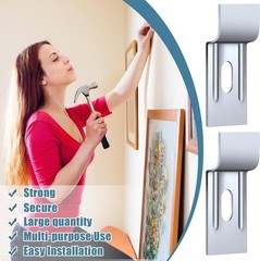 100 Pcs Picture Hanging Security Wall Support Brackets Picture Hanging Brackets