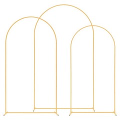Uimoso Wedding Arch Backdrop 3 PCS Metal Stand 8′ 7.2′ 6.6′ Events Decor Party