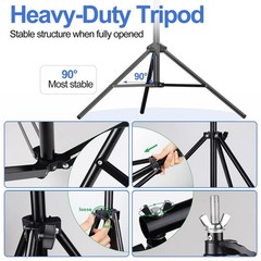 10×6.5ft Adjustable Backdrop Stand Kit, Heavy Duty Photography Background Sup…