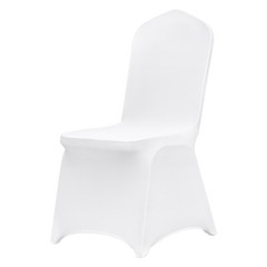 100PCS Spandex Stretch Chair Covers White for Wedding Party Banquet Decoration