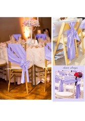 27 Satin Chair Sashes Banquet Chair Cover Bows Wedding Party Kitchen lavender