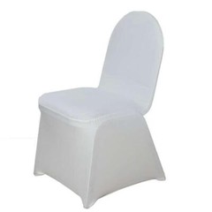 10 Ivory Spandex Fitted Banquet Chair Covers Wedding Party Reception Decorations