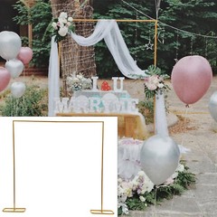Metal Wedding Arch Frame Gold Iron Garden Party Stand Backdrop Flower Display