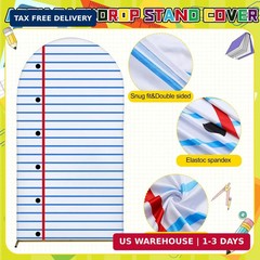 VitalCozy 7.2ft Notebook Arch Backdrop Cover Welcome Back to School Decoration S