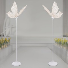 2pcs Romantic Butterfly Floor Lamp Adjstable Wedding Decor Standing Lamp LED 48W