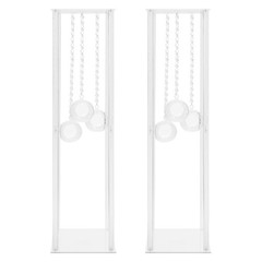 2Pcs Wedding Centerpieces Stand Wedding Flower Stand w/ Hanging Candle Holders