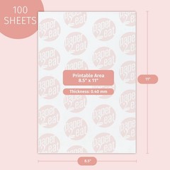 Printable Edible Wafer Paper Sheets from (0.40 mm – 100 count/Plain)