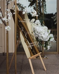 Gold Mirror Acrylic Wedding Welcome Sign – Wedding Reception Sign -Wedding Decor