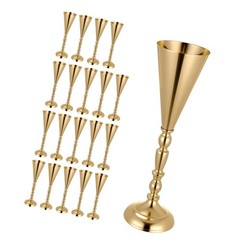 Uimoso Set of 20 Gold Trumpet Vases, 16.9in Tall Wedding Table Centerpieces