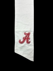 University of Alabama (AL) Cotton Wreath Sash (2 Logos) 30k Stitch