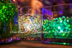 Water Pearl Bead + LED light Wedding Floral Centerpiece Eiffel Tower Vase Filler