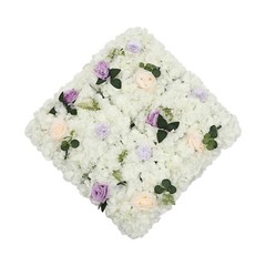 12PCS Artificial Flower Wall Background Silk Rose Mat for Wedding Backdrop Decor