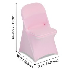 Uimoso 50PCS Pink Stretch Spandex Chair Covers for Weddings, Parties, and Dining