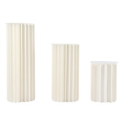 3PCS Cylinder Pedestal Stands Sturdy Multi-Use Display Columns for Wedding,