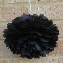 36x black white paper pom poms birthday wedding party 30 anniversary decoration