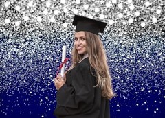 7x5ft Royal Blue Backdrop for Party Graduation Photo Backdrop 7X5FT Silver
