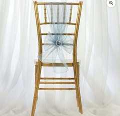 188- Sheer Organza Blue Chair Sashes