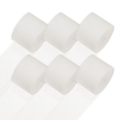 6-Rolls 492ft Crepe Paper Streamer for DIY [Beige-1.8 Inch x 82 Ft/Roll]