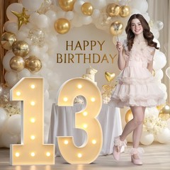 Mixifox 3FT Marquee Numbers 1 Large Light up Numbers for 1st 21st Birthday De…