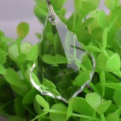10Pcs 50mm Crystal Prism Clear Lamp Chandelier Hanging Wedding Decoration Hooks