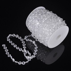 99FT Acrylic Crystal Bead Chandelier Garland Hanging Wedding Curtain Decor
