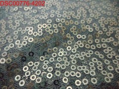NWOT – Light Blue Sequin Mesh Overlay Rectangle Tablecloth, 85x 130 10624510