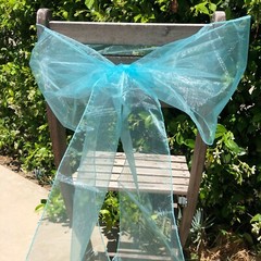 Lot of 10 Organza Sheer Chair Sashes/Runners/Ribbons/Bows for Party Brand New