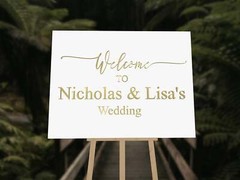 Acrylic 3D Welcome Wedding Horizontal Signage – Style 1