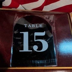 Black and White Wedding Table Numbers Set 1-15 Venue Decoration Signs Numbers