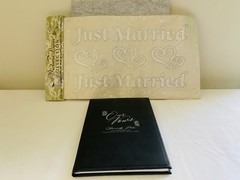 Victoria Lynn Just Married Car Window Decal Sticker & Our Vows Book
