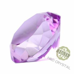 200mm Huge Purple Crystal Diamond Paperweight Wedding Centerpieces Gifts