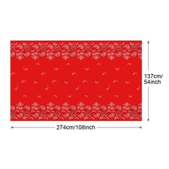 PHOGARY 2 Pieces Western Party Tablecloth, Bandana Cowboy Themed Disposable T…